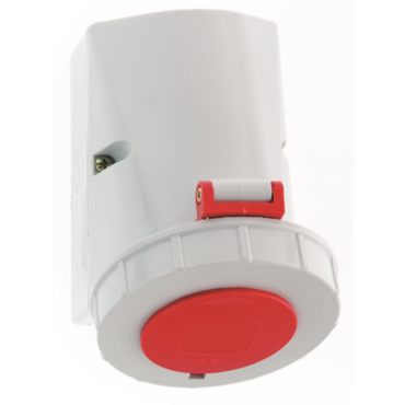 Socket outlet surface mounting with top and bottom cable entry IP67